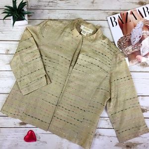 Silk Blend Open Front Jacket / Top by Peck & Peck